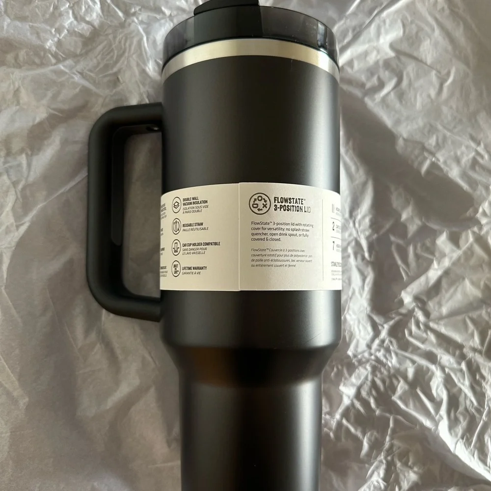 Stanley 40oz Stainless Steel H2.0 FlowState Quencher Tumbler - Black Glow Color - Picture 2 of 4